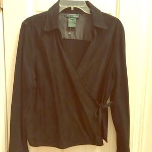 Ralph Lauren Jackets & Coats - Ralph Lauren Black suede wrap jacket Ralph Lauren Jackets & Coats - Ralph Lauren Black suede wrap jacket